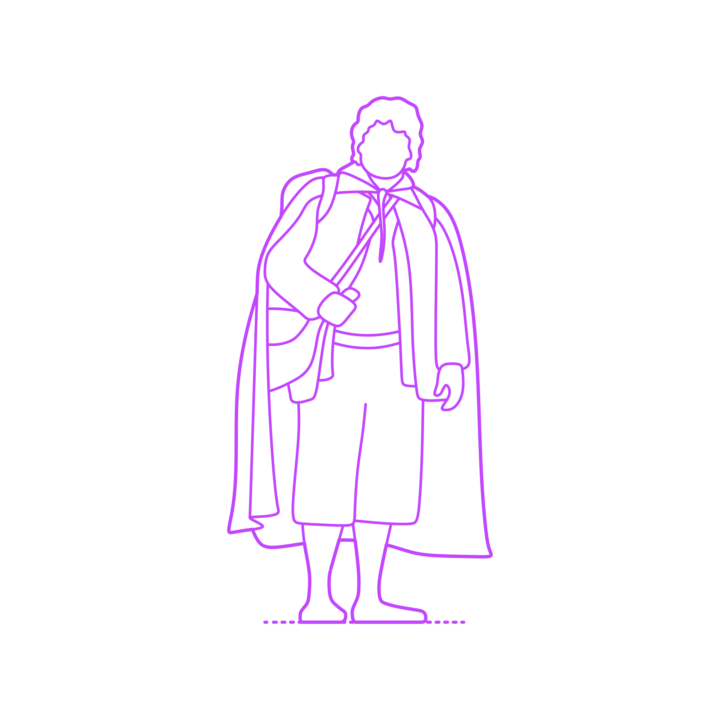 Pop Culture Lord Of The Rings Samwise Gamgee Outline Icon Svg Set Free Vectors